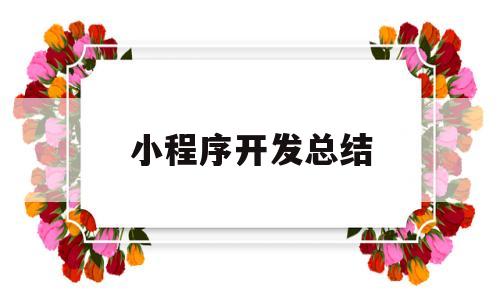 小程序开发总结(小程序开发报告),小程序开发总结(小程序开发报告),小程序开发总结,第1张
