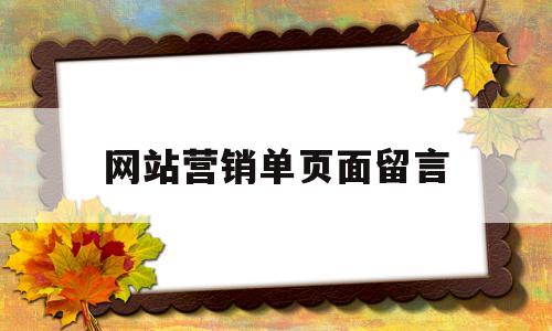 网站营销单页面留言(网站营销单页面留言怎么写),网站营销单页面留言(网站营销单页面留言怎么写),网站营销单页面留言,第1张