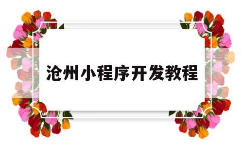 沧州小程序开发教程(沧州小程序开发制作),沧州小程序开发教程(沧州小程序开发制作),沧州小程序开发教程,第1张